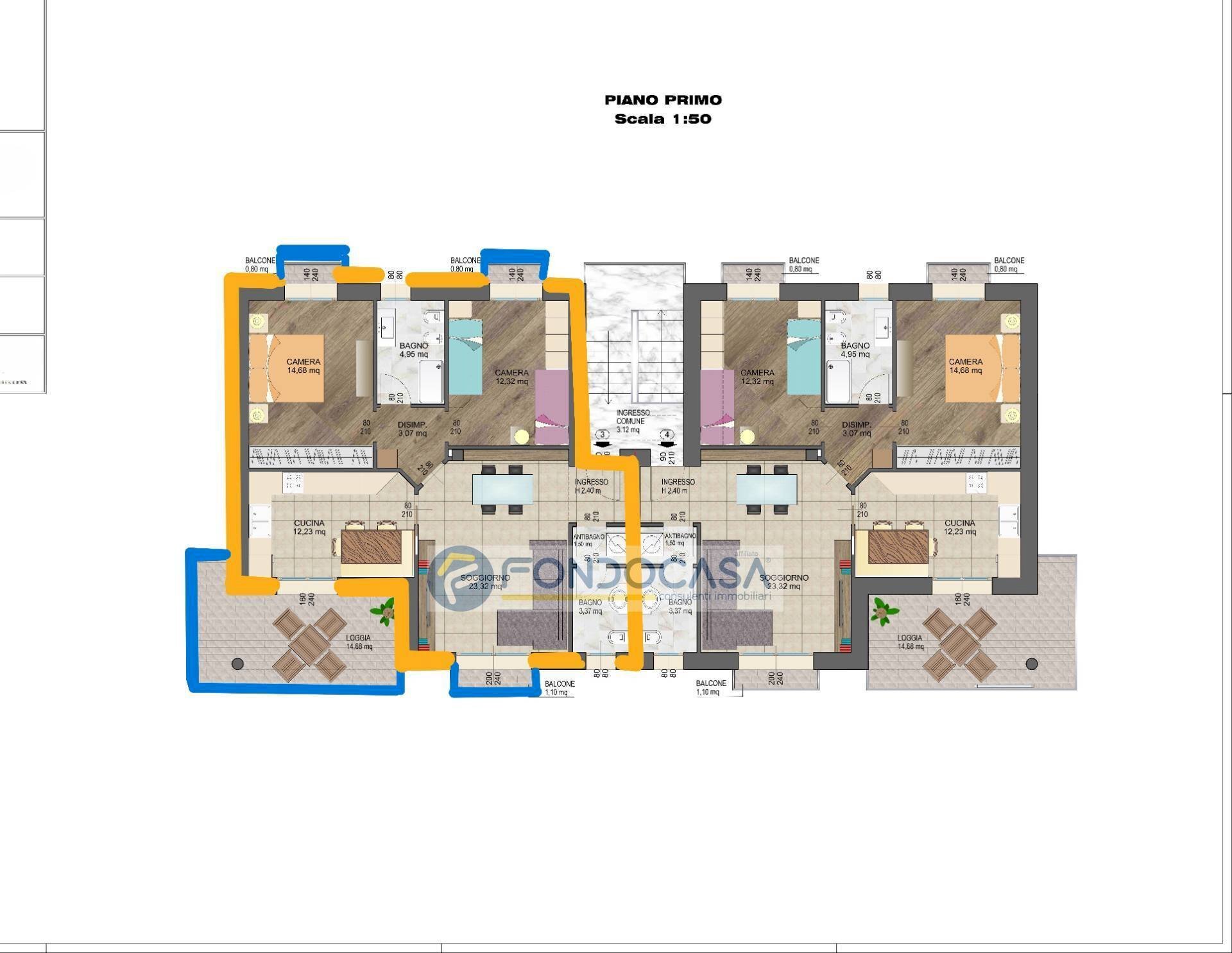 Foto 16 - Trilocale Ponti sul Mincio - planimetria 1