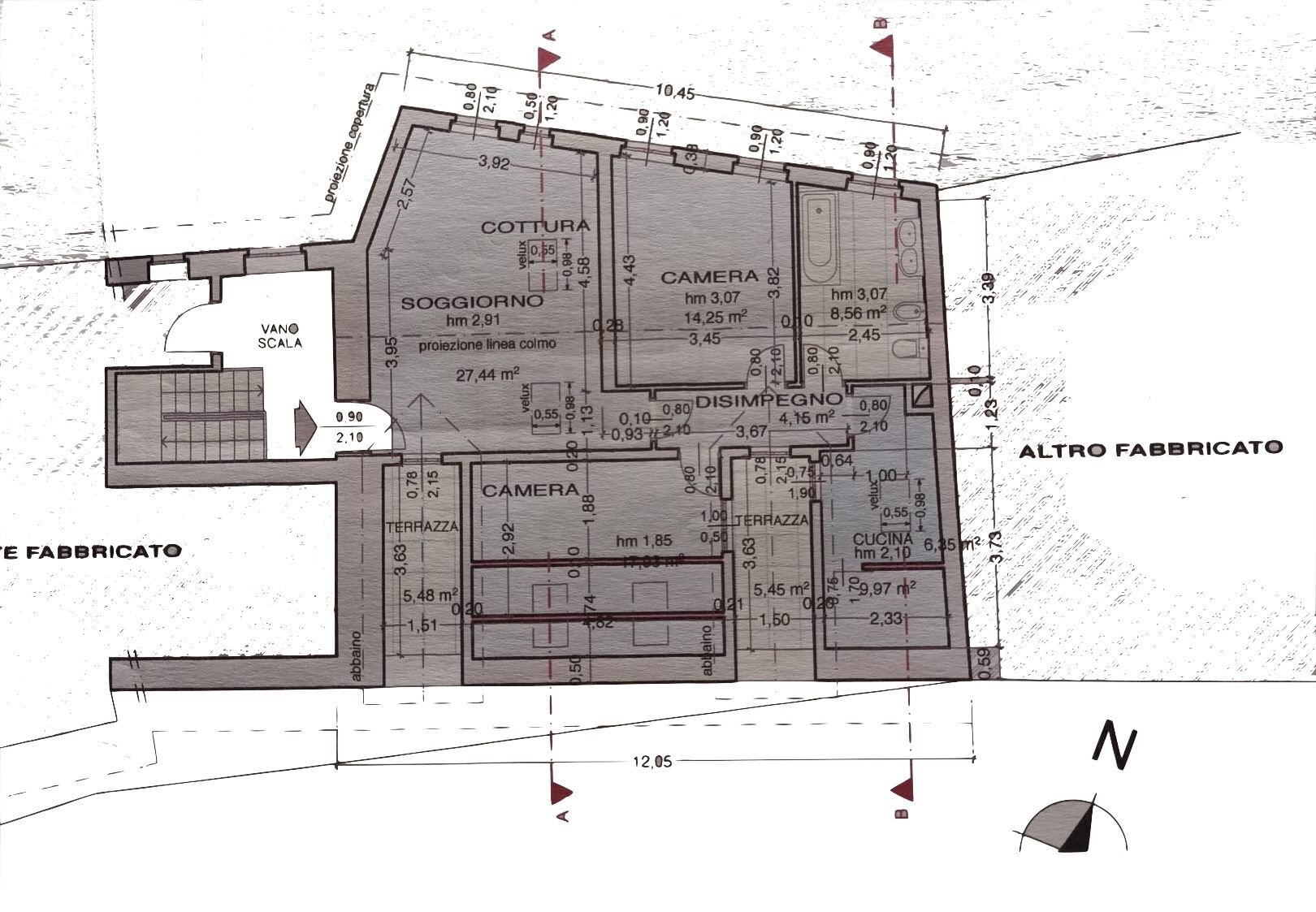 Attico via Nazionale, Cannobio - planimetria 1