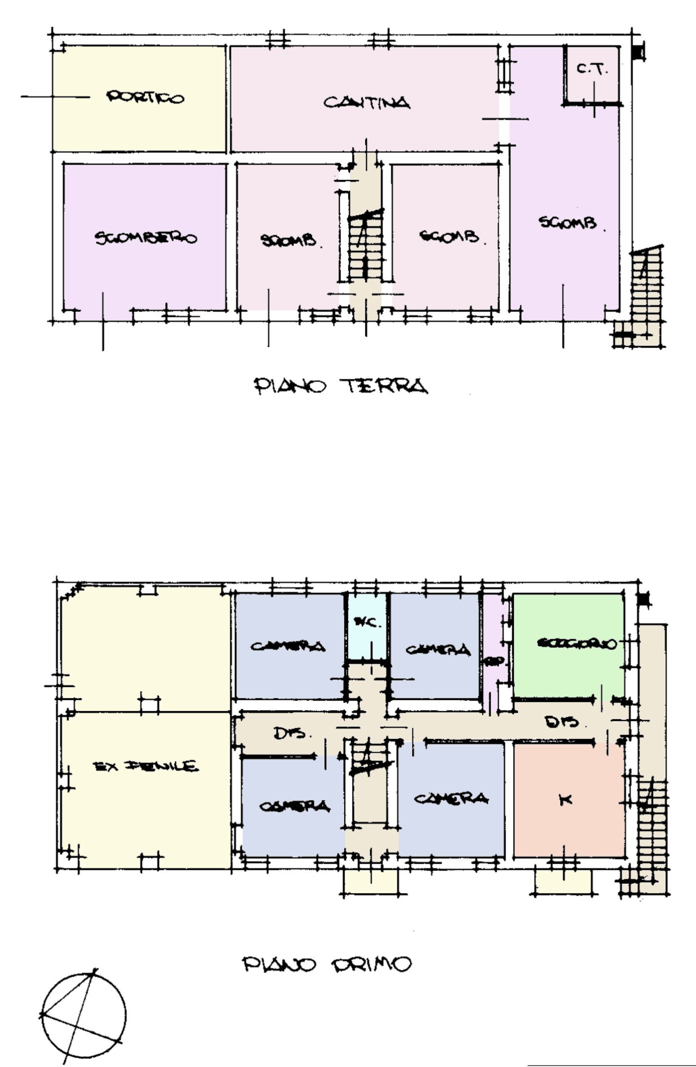 Planimetria - Rustico Regione Valmarchese, Frinco - planimetria 1