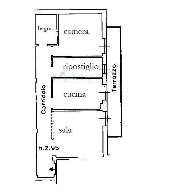 Foto 18 - Trilocale Via Dalmazia, Albenga - planimetria 1