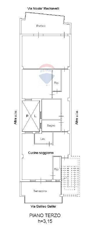 Pianta 2D - Appartamento Via Galileo Galilei
 
43, Paterno - planimetria 1