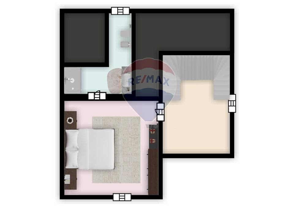 Pianta 3D - Casa semi indipendente Bollate - planimetria 1