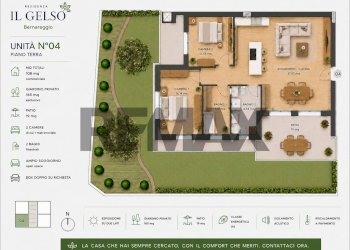 Pianta 2D - Three-room apartment via Roma
 
snc, Bernareggio - photo 1