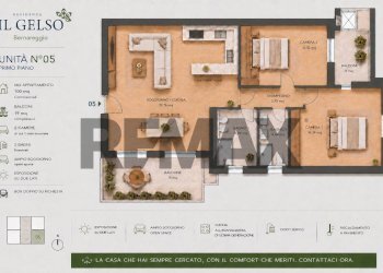 Pianta 2D - Three-room apartment via Roma
 
snc, Bernareggio - photo 1