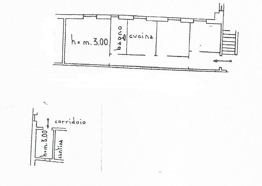 Trilocale salita Inferiore Salvator Rosa, Genova (zona Sampierdarena) - planimetria 1