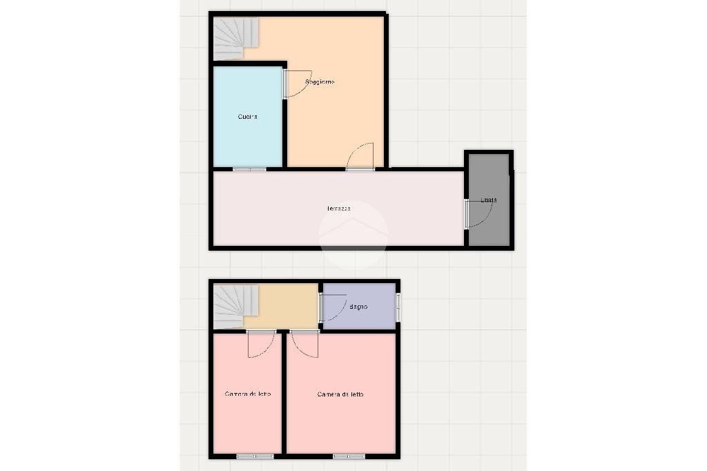Semi-detached house Via Canneto di Apparizione, Genova (neighborhood Apparizione) - floor plans 1