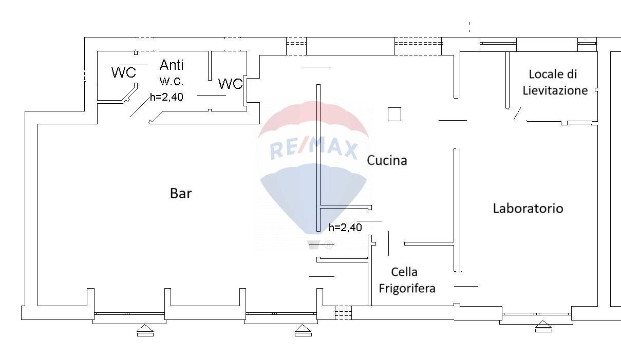 Pianta 2D - Attività Commerciale Viale Di Tor Marancia, Roma - planimetria 1