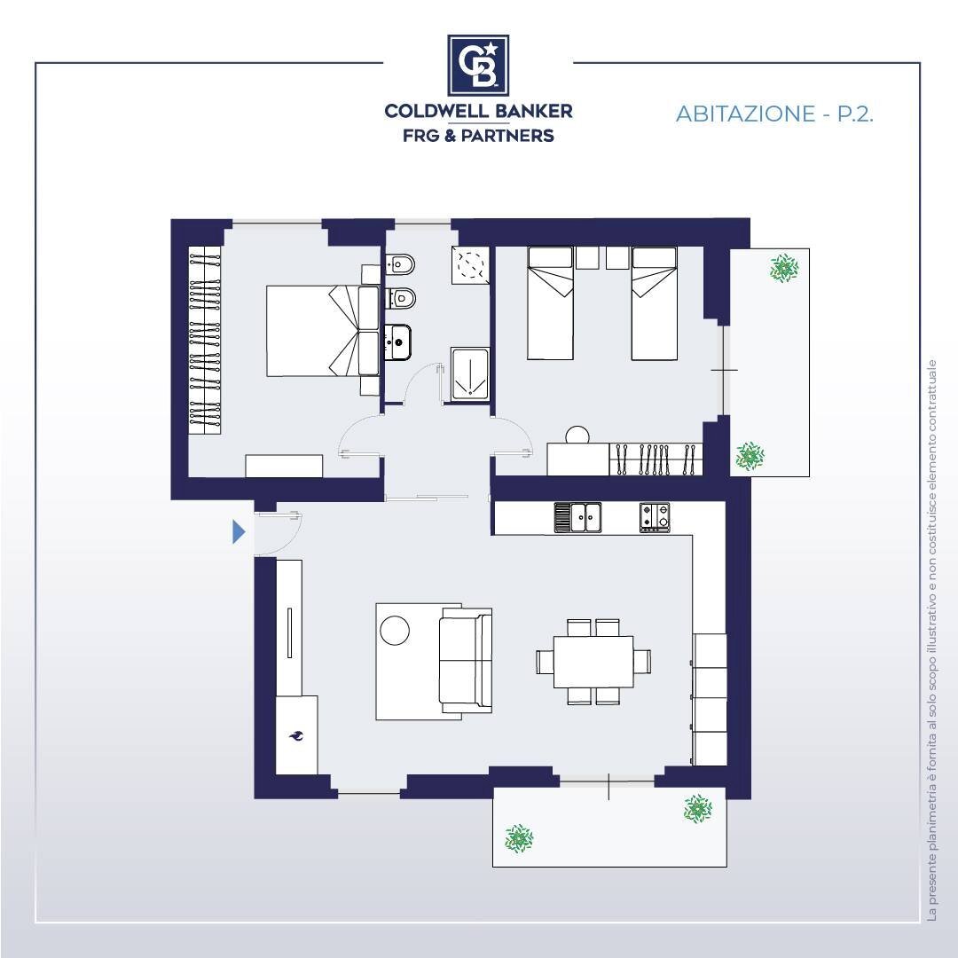 Foto 25 - Trilocale Via Vallerano, Carbognano - planimetria 1