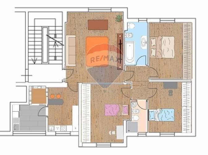 Pianta 2D - Appartamento Livorno - planimetria 1