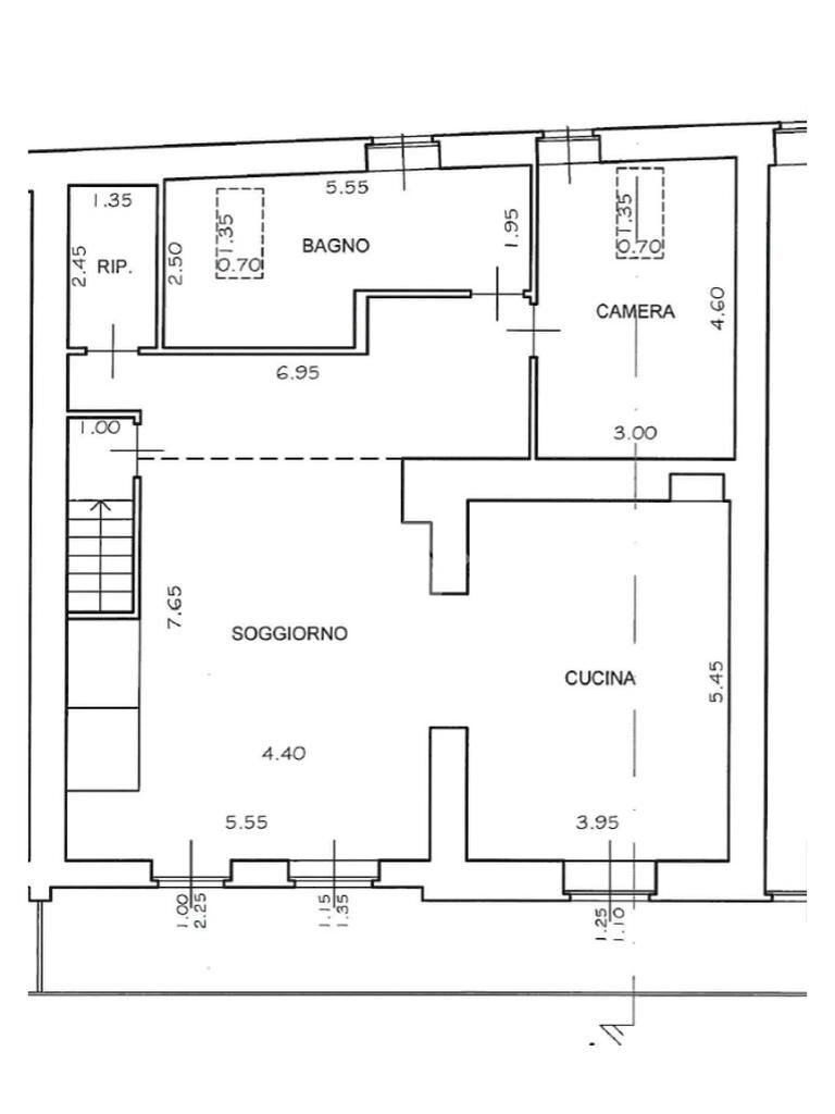 Three-room apartment Via ugo foscolo, San Gillio - floor plans 1