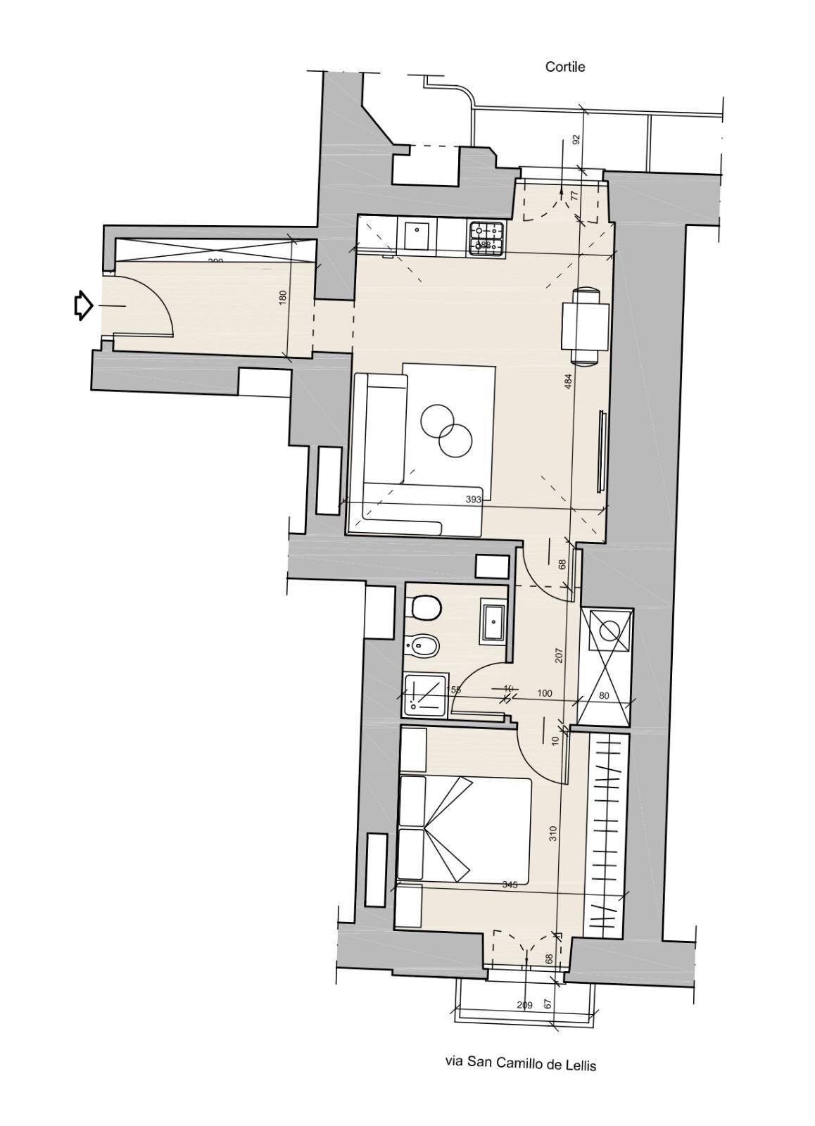 Foto 7 - Bilocale Via San Camillo De Lellis, Torino - planimetria 1