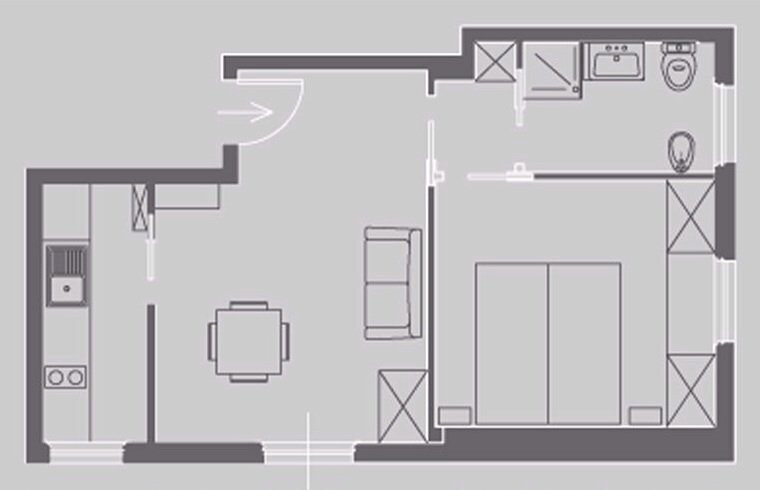 Foto 10 - Two-room apartment Via Emerico Amari
 
148, Palermo - floor plans 1
