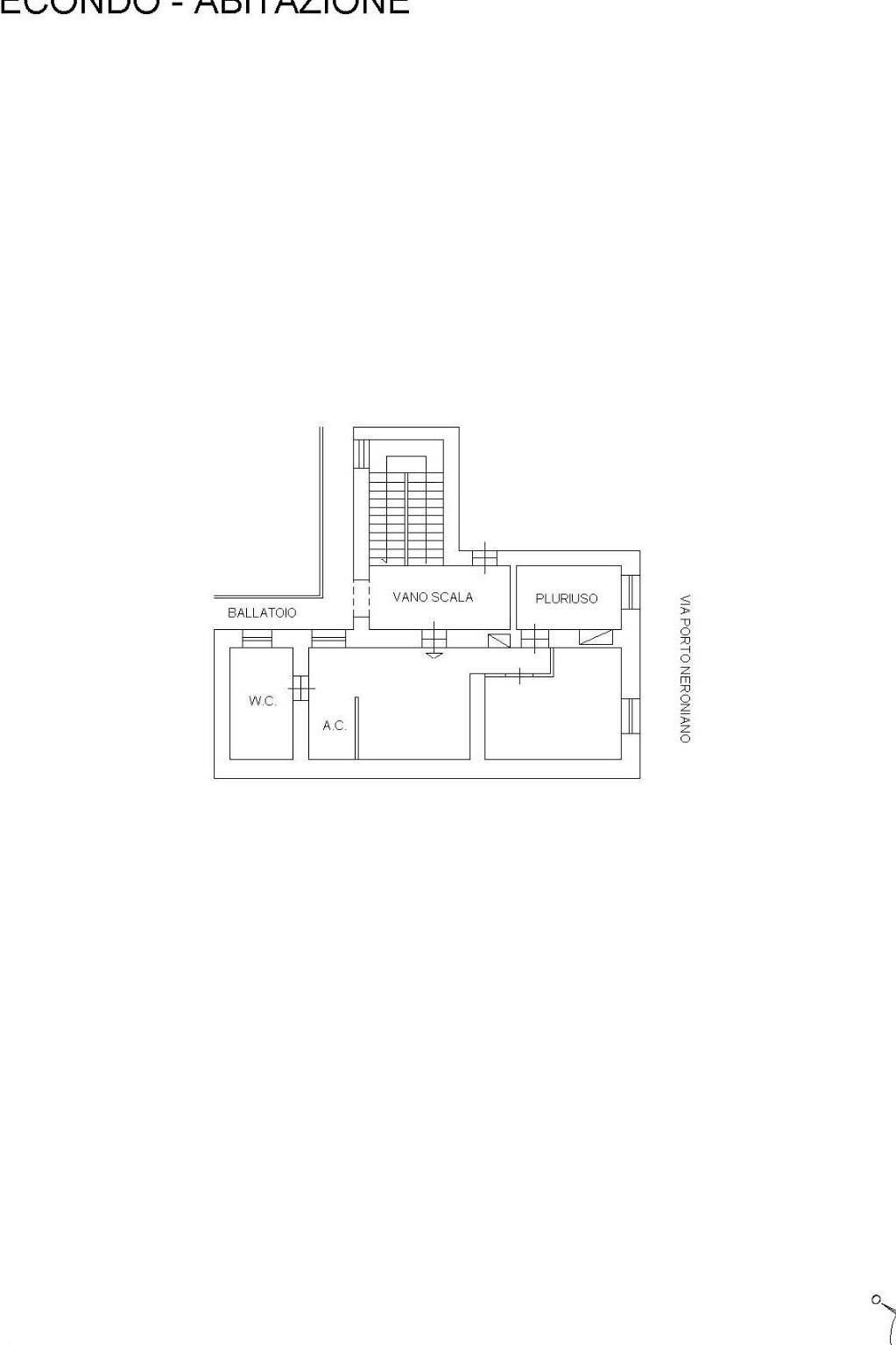 Three-room apartment via Porto Neroniano, 10, Anzio - floor plans 1