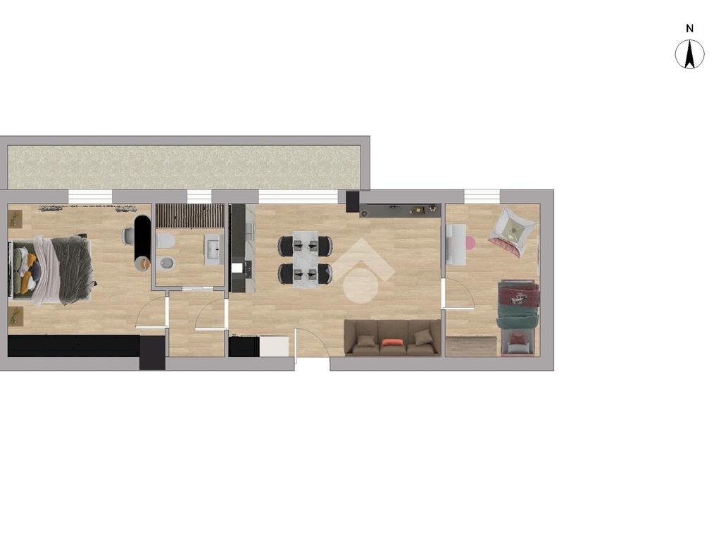 Three-room apartment Via dell'Artigiano, San Lazzaro di Savena - floor plans 1