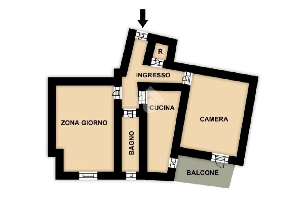 Three-room apartment Largo Aldo Pastorino, Noli - floor plans 1