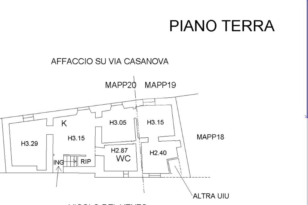 Rustico Vico del vento, Cipressa - planimetria 1