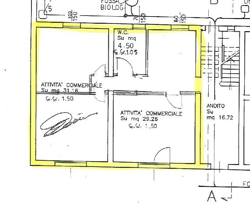 Locale Commerciale Imola - planimetria 1