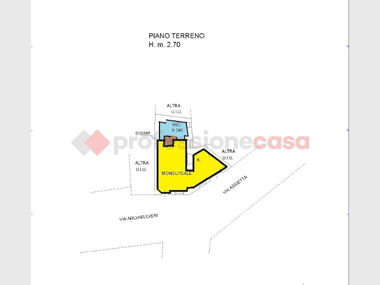 Bilocale Via Assietta, Pinerolo - planimetria 1