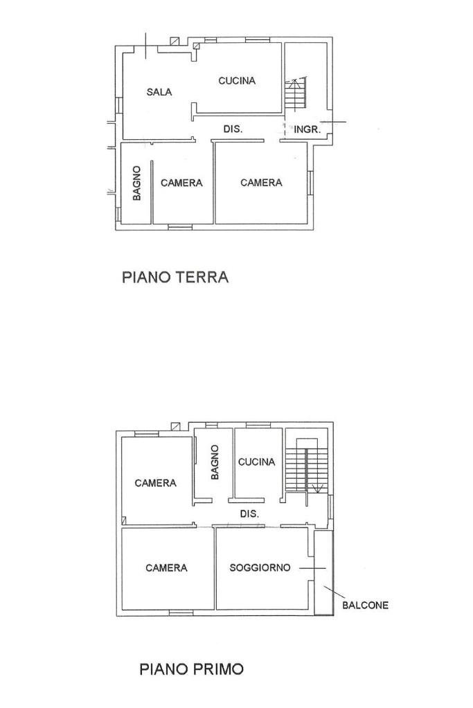 Independent house Via Canale, Molinella - floor plans 1