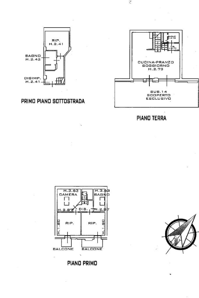 Terraced Villa Via Domenico Cimarosa, Misano Adriatico - floor plans 1