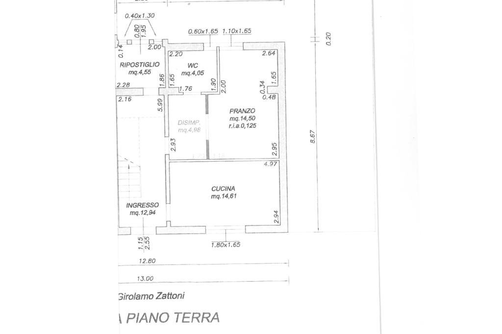 Villa a Schiera Via Zattoni, Ravenna (zona Castiglione di Ravenna) - planimetria 1