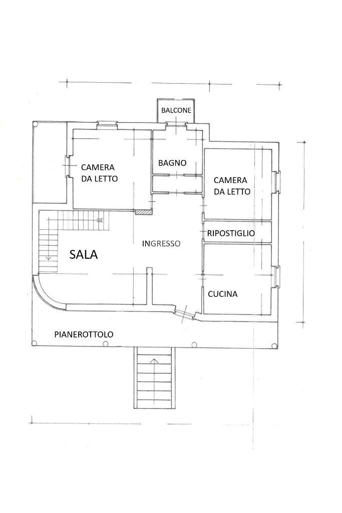 Villa Via Castello, Bagnolo Piemonte - planimetria 1