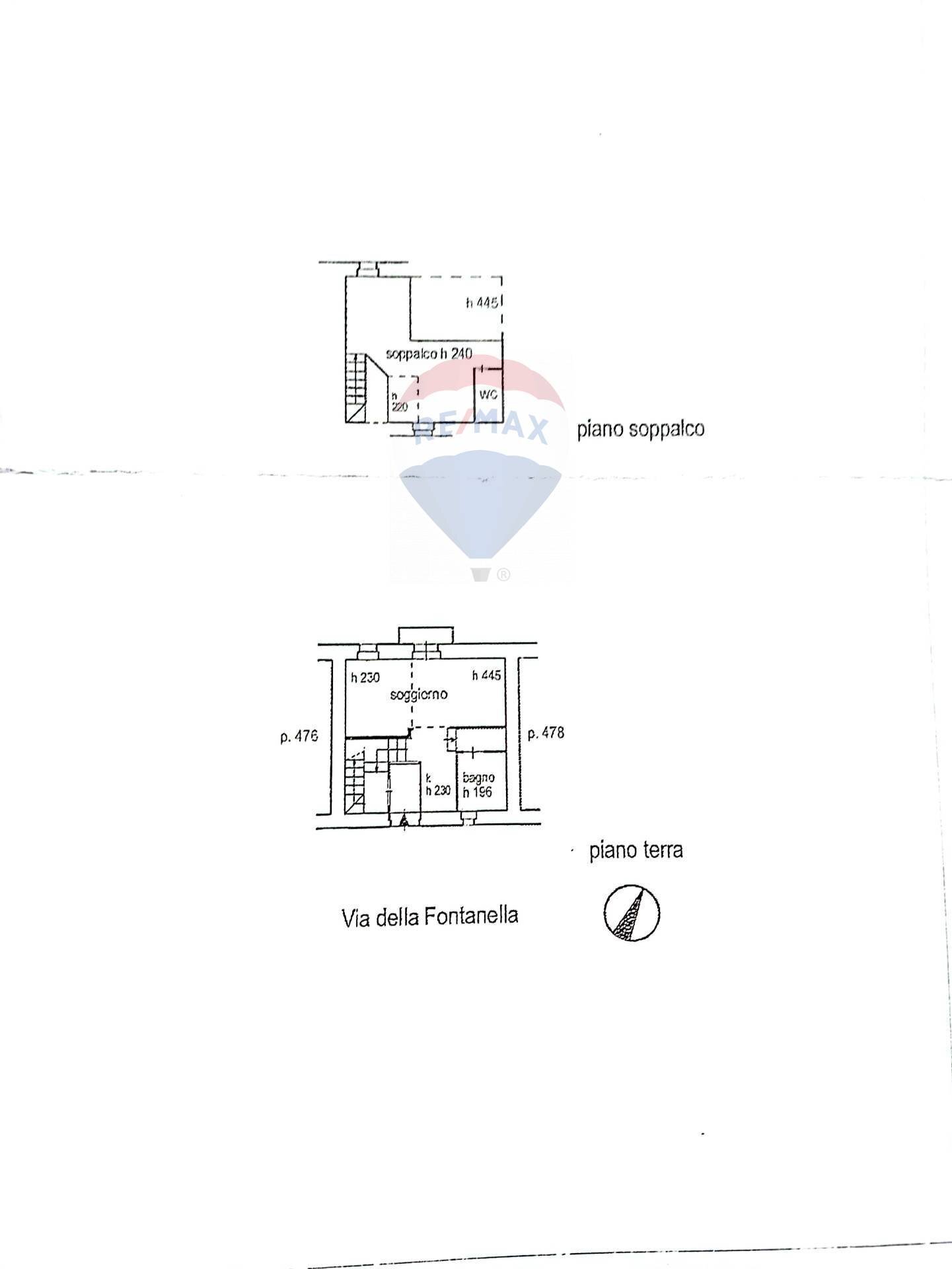 Pianta 2D - Bilocale Ischia di Castro - planimetria 1