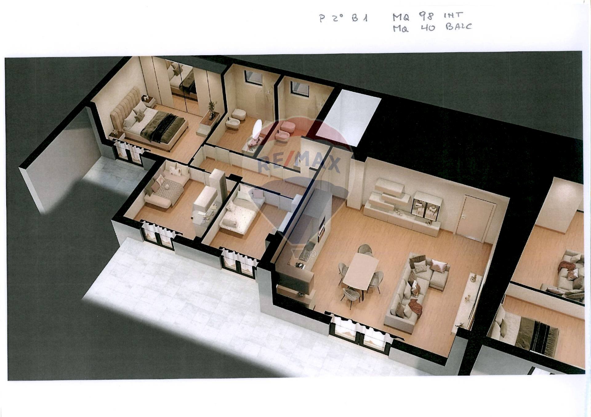 Pianta 3D - Trilocale Vico Traversa Giovanna Da Durazzo
 
1, Bitonto - foto 3