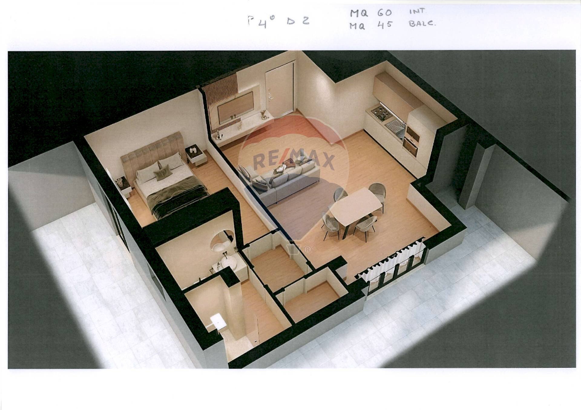 Pianta 3D - Three-room apartment Vico Traversa Giovanna Da Durazzo
 
1, Bitonto - photo 3