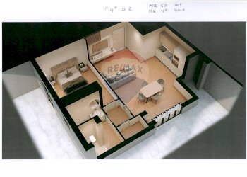 Pianta 3D - Trilocale Vico Traversa Giovanna Da Durazzo
 
1, Bitonto - foto 3