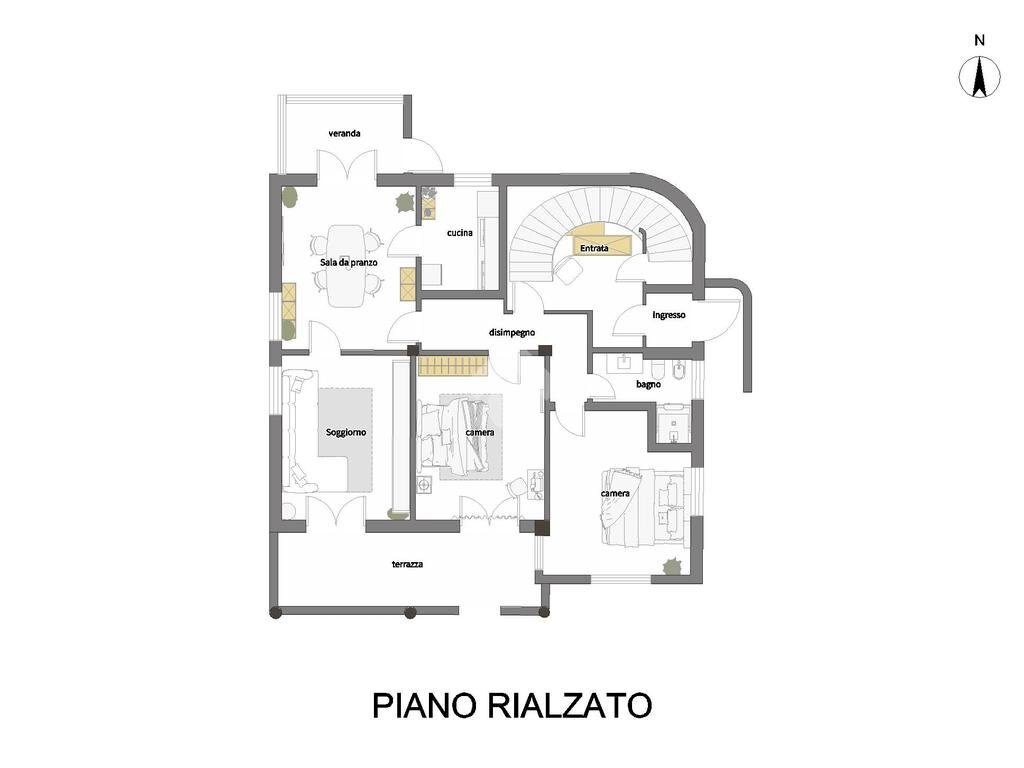 Villa Via San Firmino, Cafasse - planimetria 1