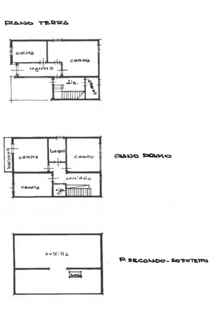 Portion of a house Via Eugenio Montale, Medolla - floor plans 1