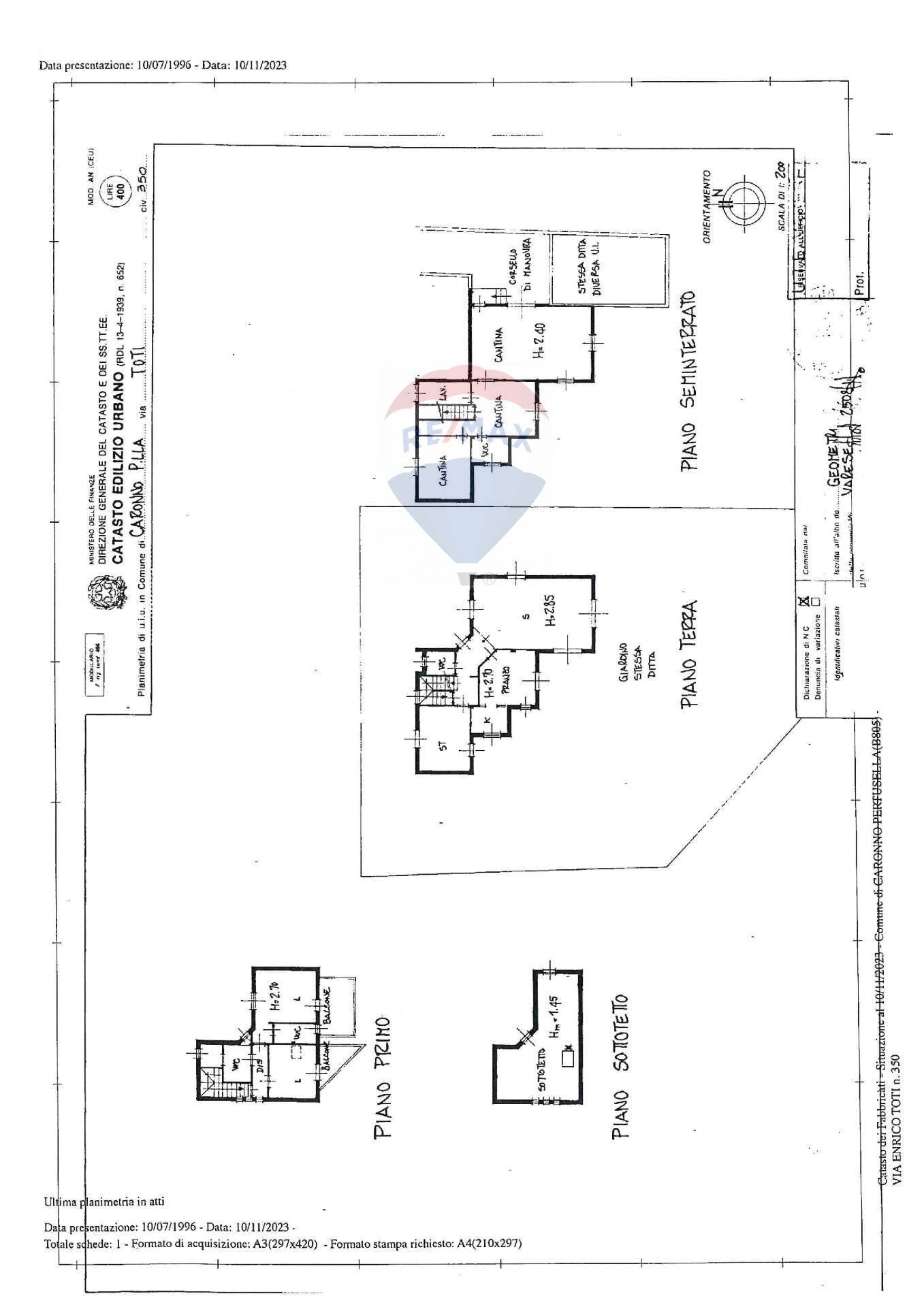 Pianta 2D - Villa Via Enrico Toti
 
350, Caronno Pertusella - planimetria 1