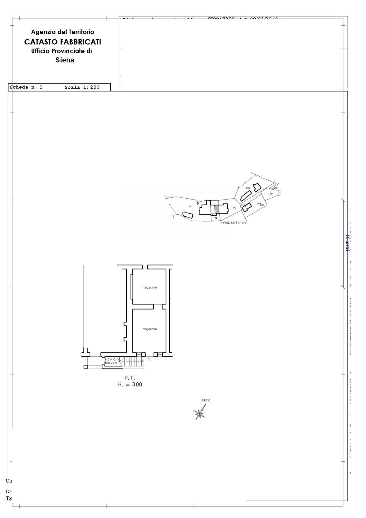 Foto 23 - Trilocale Via delle Tombe, Montepulciano - planimetria 1