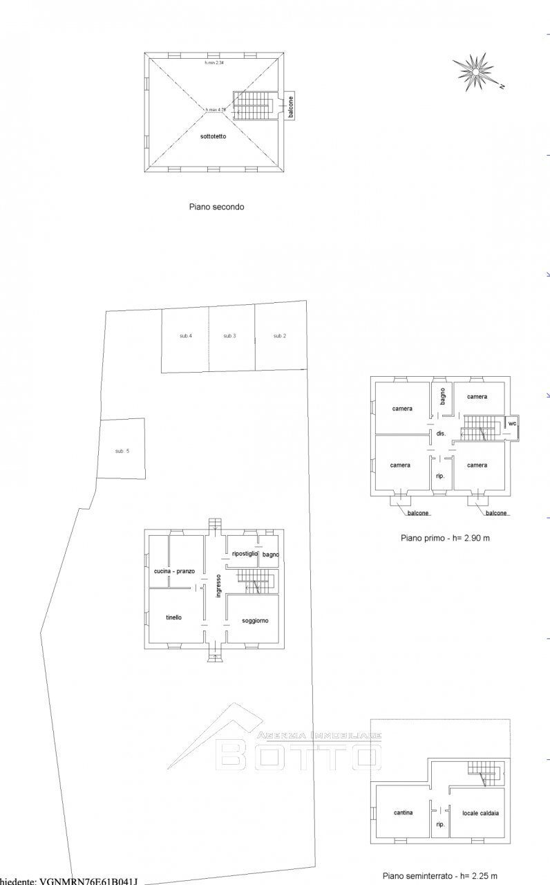 Villa a Schiera via GARIBALDI 150, Pray - planimetria 1