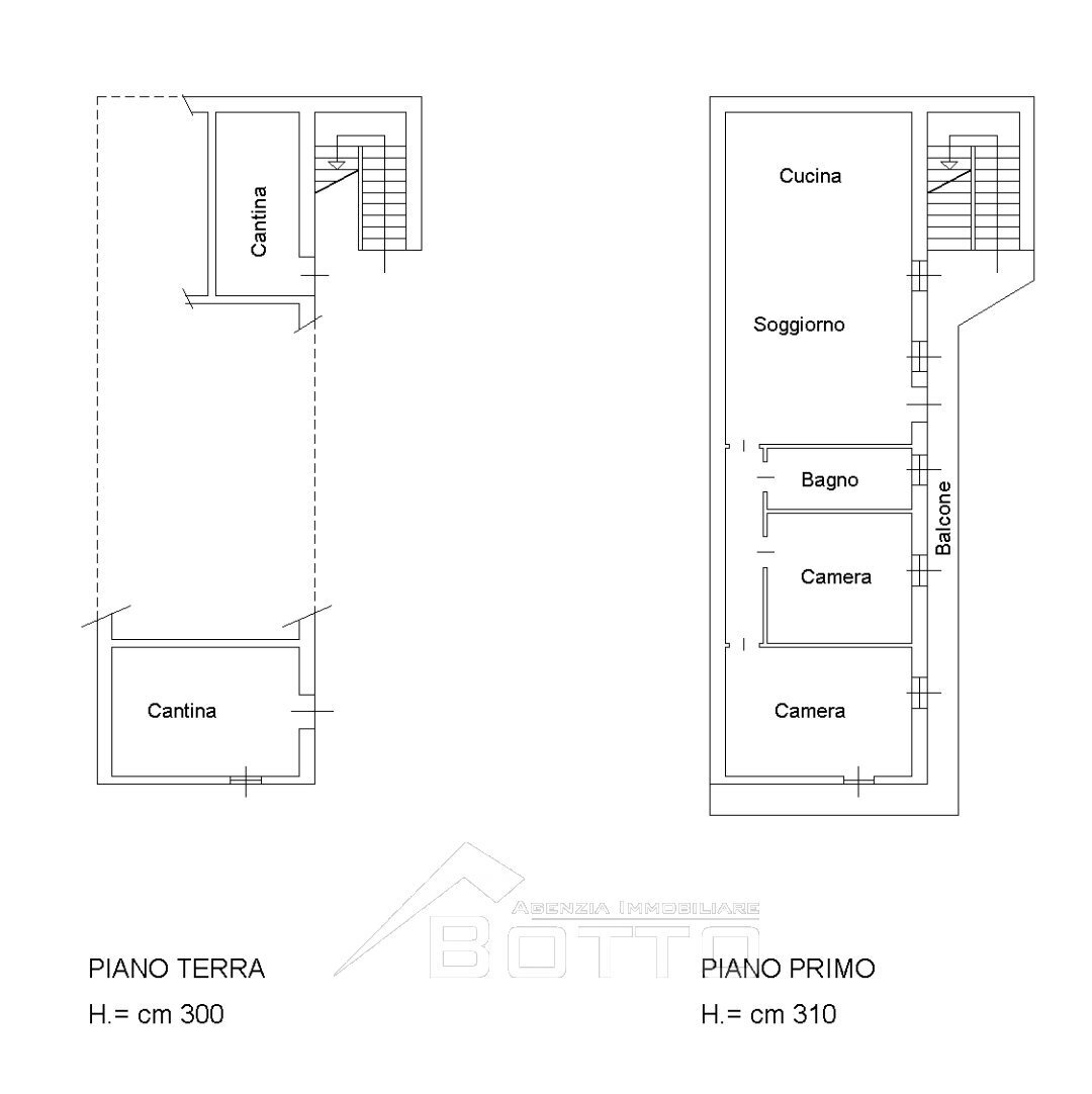 Trilocale via riale n 6, Grignasco - planimetria 1