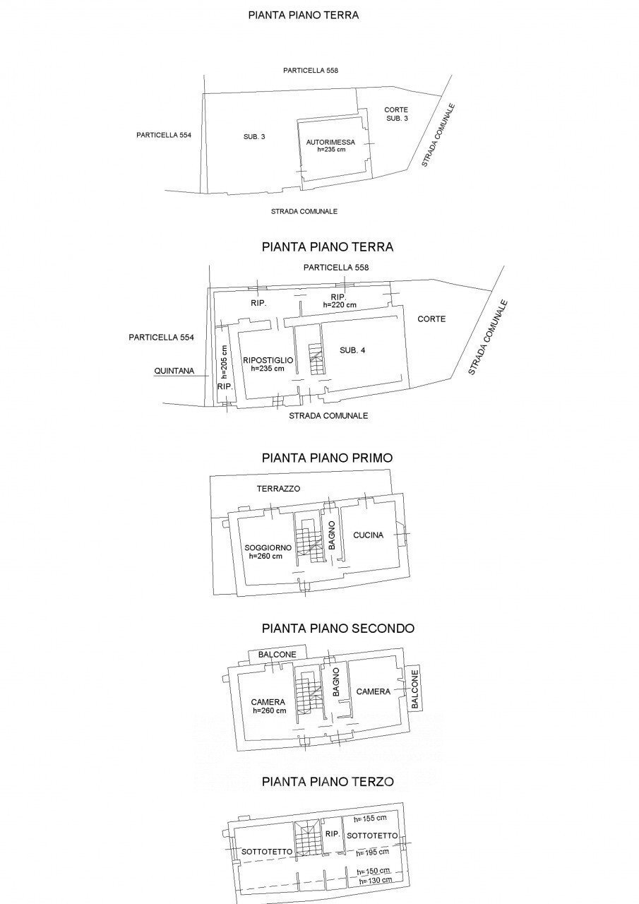 Independent house via Piede della Costa 43, Varallo - floor plans 1