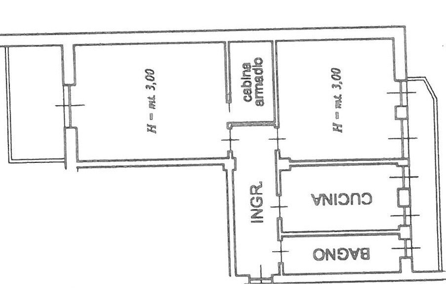 Three-room apartment corso Antonio Gramsci, 37/b, Cuneo (neighborhood Donatello) - floor plans 1