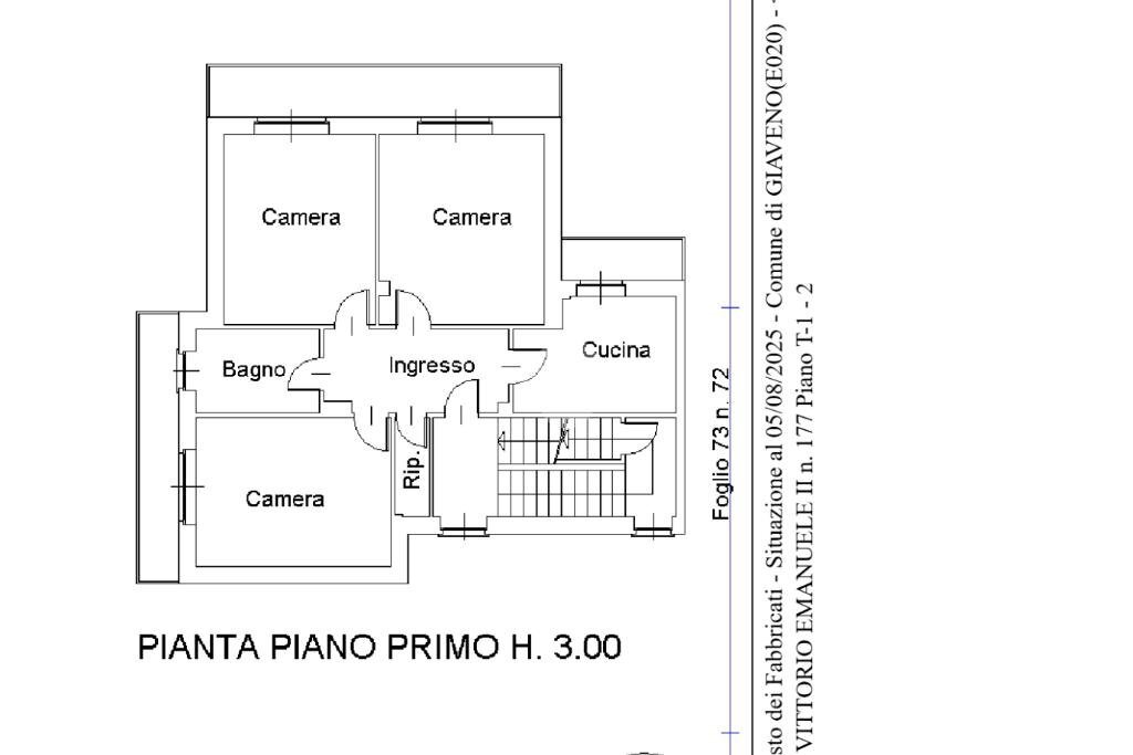 Quadrilocale Via vittorio emanuele, Giaveno - planimetria 1