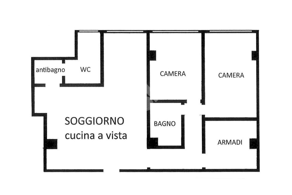 Four-room apartment Via Radici in Piano, Sassuolo - floor plans 1