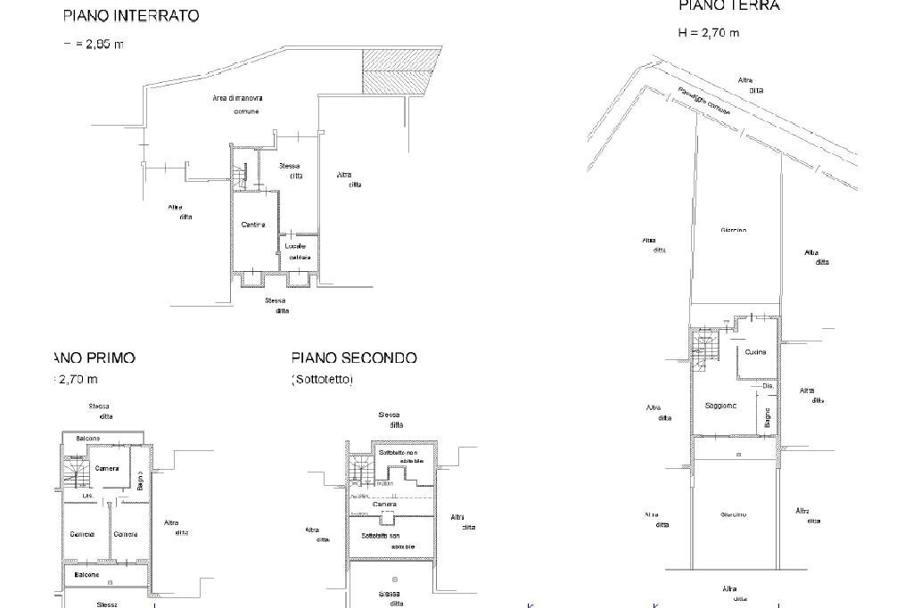 Terraced Villa Via Val della Torre, Alpignano - floor plans 1