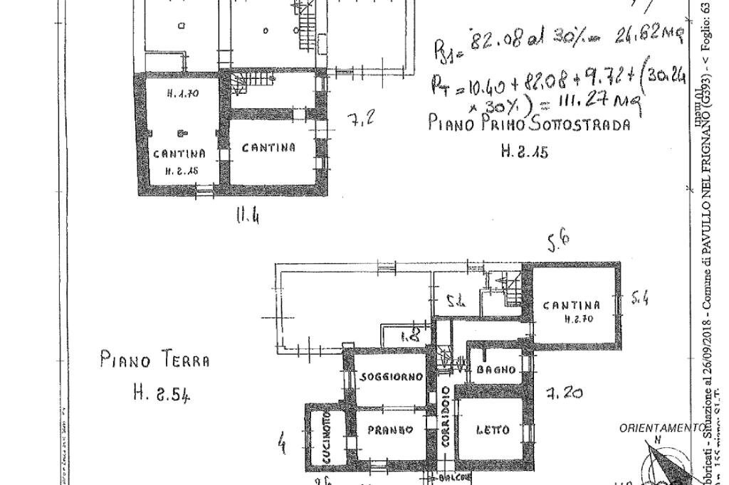 Independent house Via casa venturelli, Pavullo nel Frignano - floor plans 1