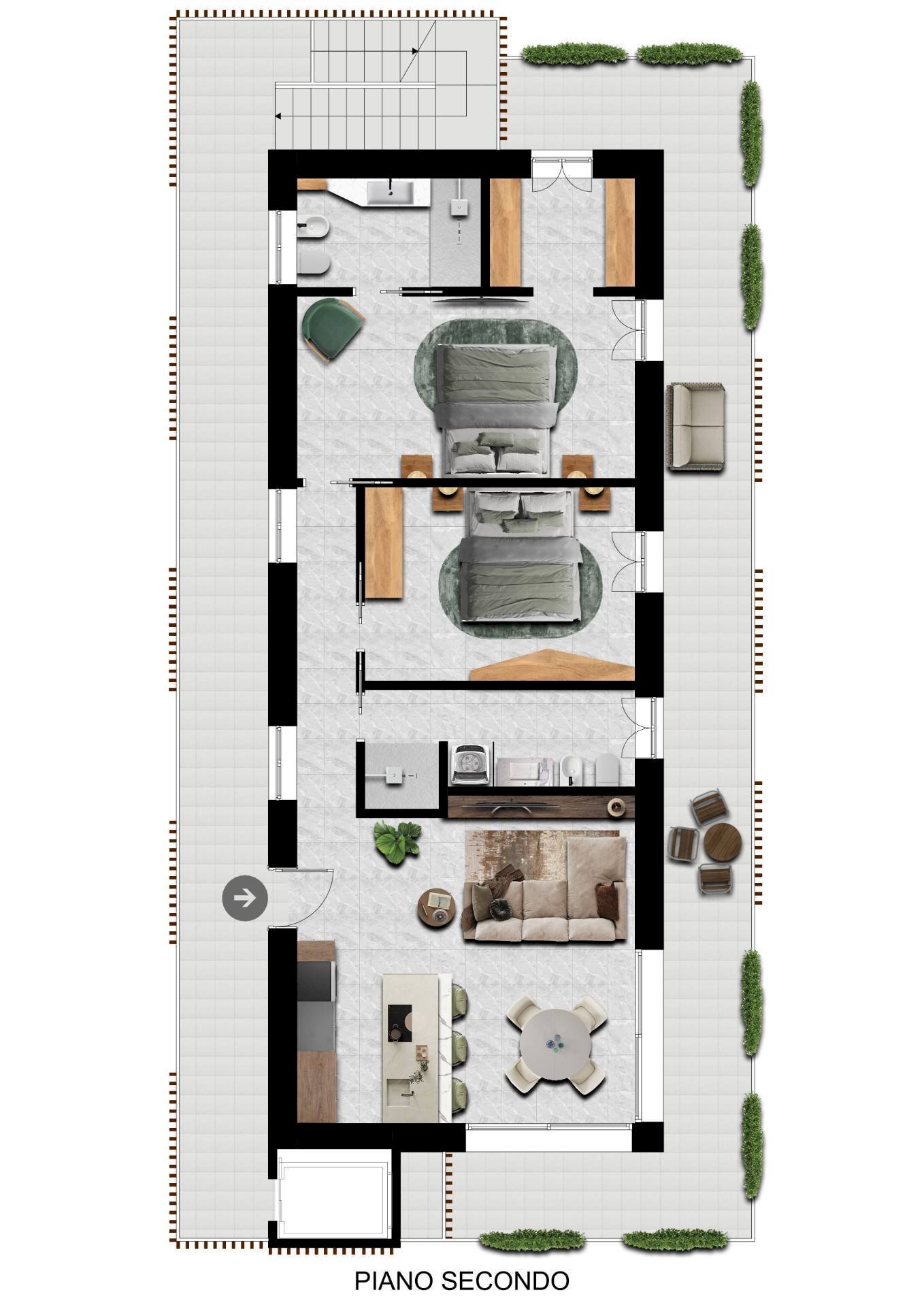 Foto 20 - Trilocale Strada Bergamini, Peschiera del Garda - planimetria 1