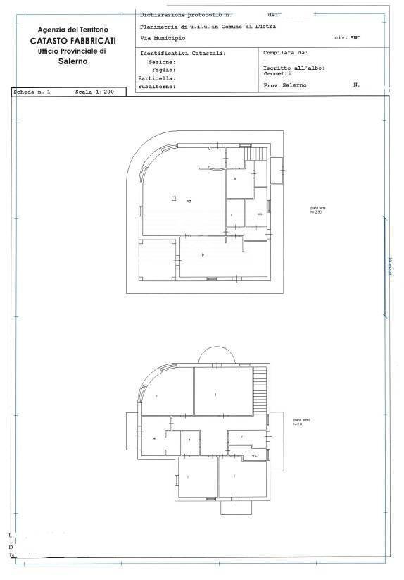 Foto 32 - Villa Via Municipio
 
Snc, Lustra - planimetria 1