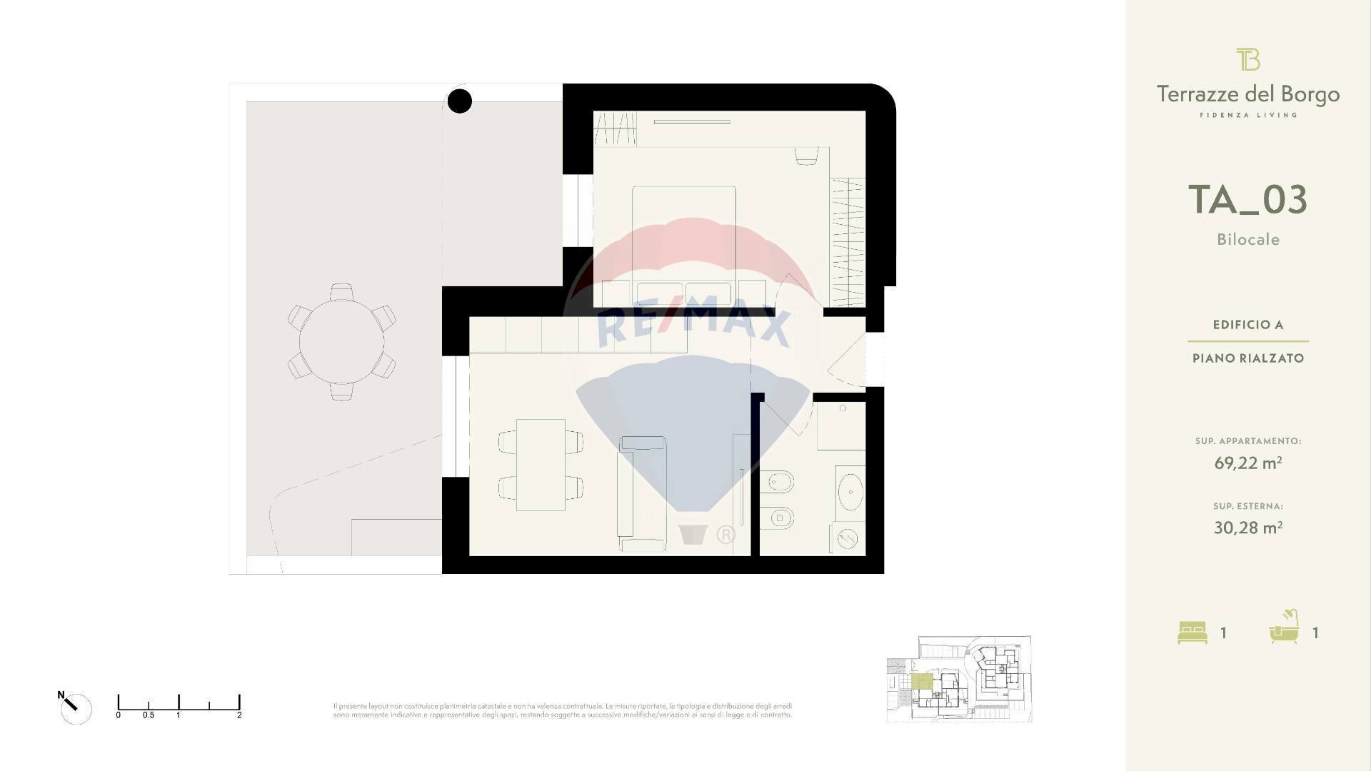 Pianta 2D - Bilocale Via Berzieri
 
11, Fidenza - planimetria 1