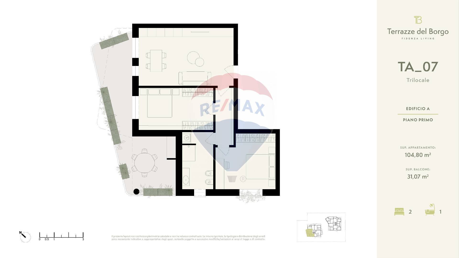 Pianta 2D - Trilocale Via Berzieri
 
11, Fidenza - planimetria 1