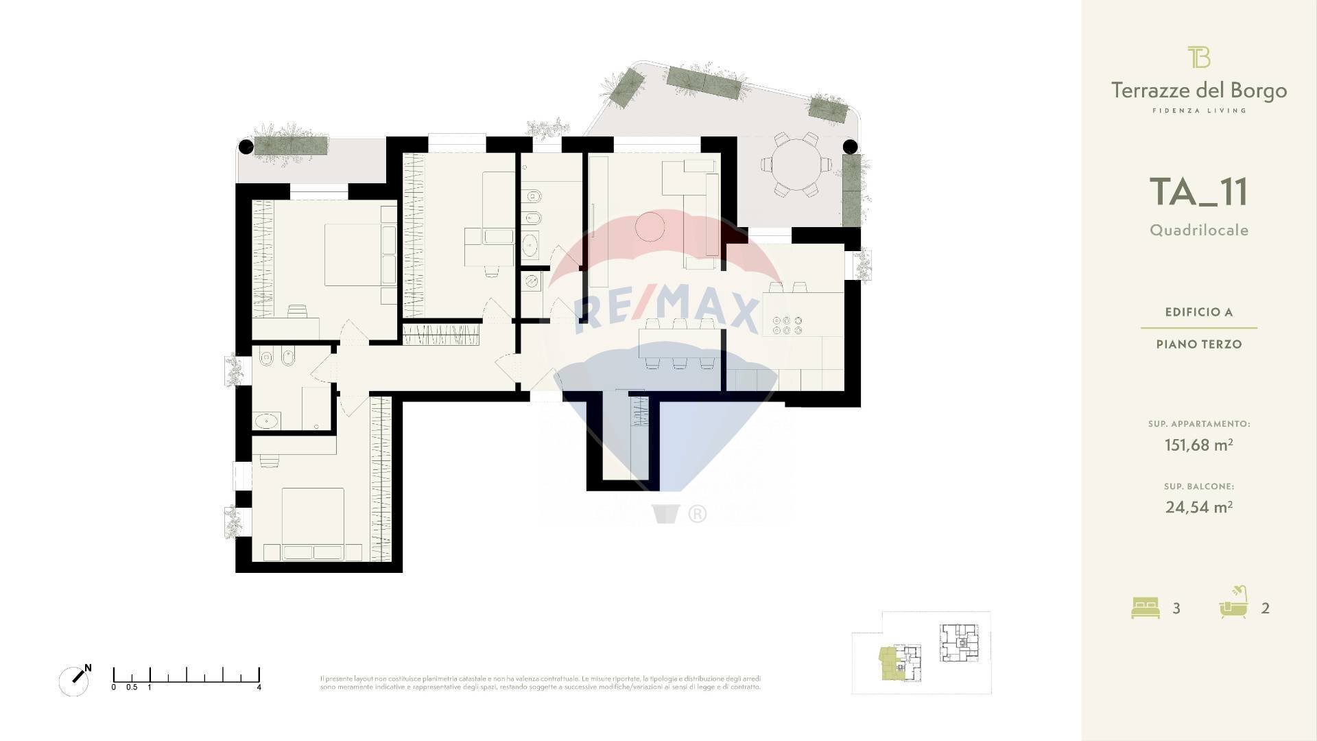 Pianta 2D - Four-room apartment Via Berzieri
 
11, Fidenza - floor plans 1