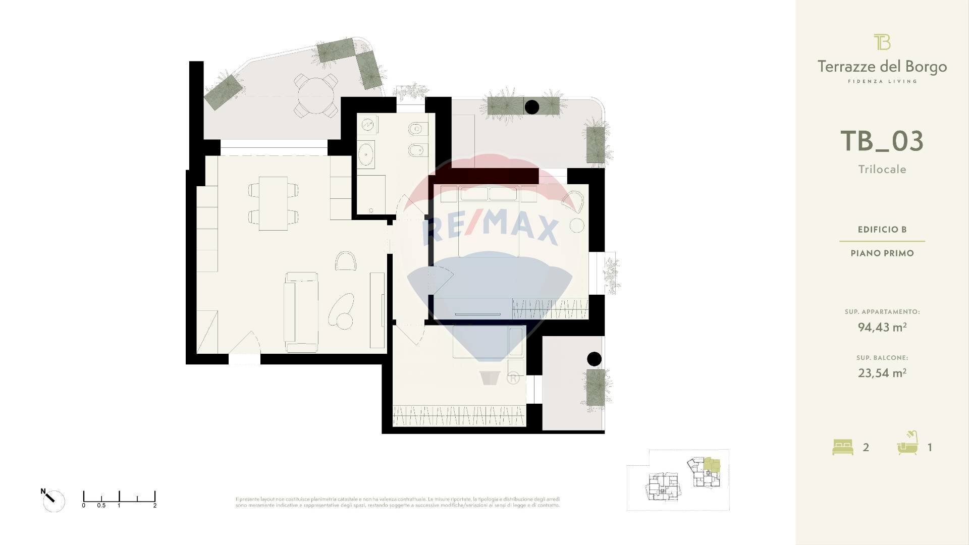 Pianta 2D - Trilocale Via Berzieri
 
11, Fidenza - planimetria 1