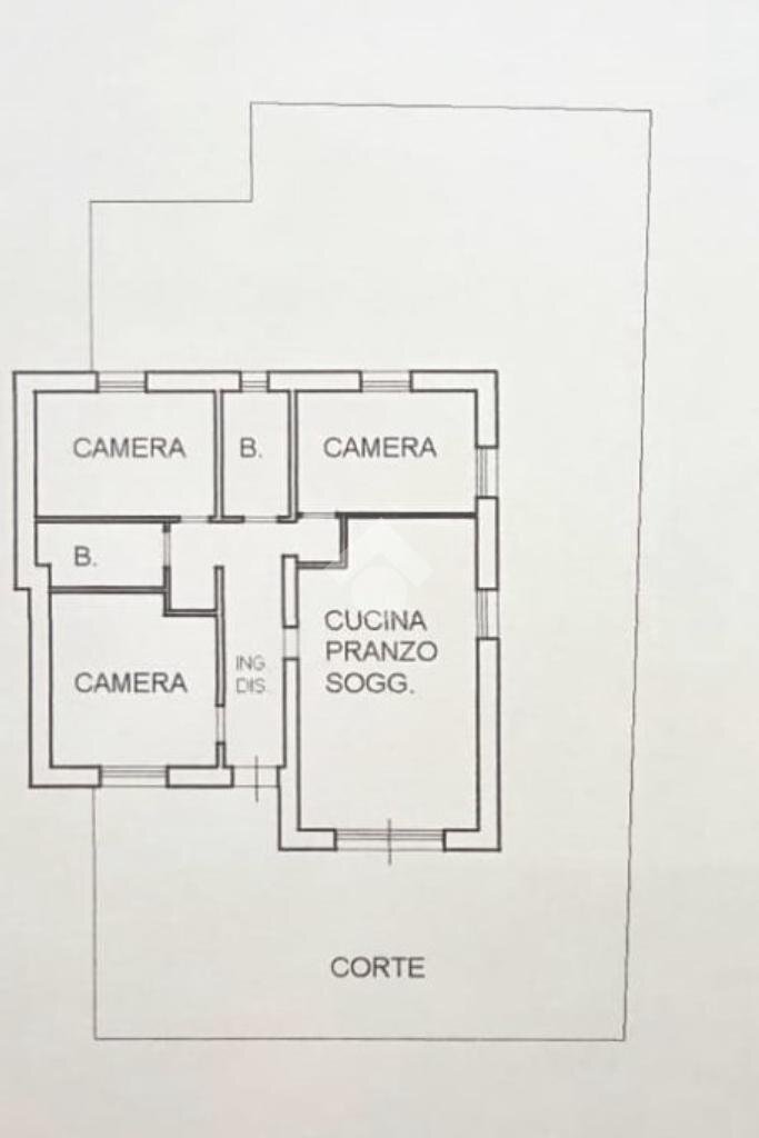 Porzione di casa Via Paolo Marconi, Rimini - planimetria 1