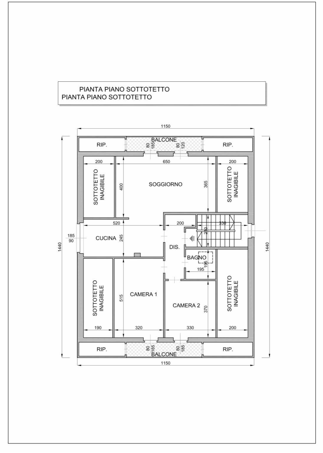 Attic via Candido Balma, 28, Rivalta di Torino - floor plans 1